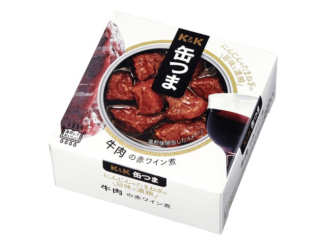 K＆K缶つま牛肉の赤ワイン煮100G※軽（ご注文単位12個）【直送品】