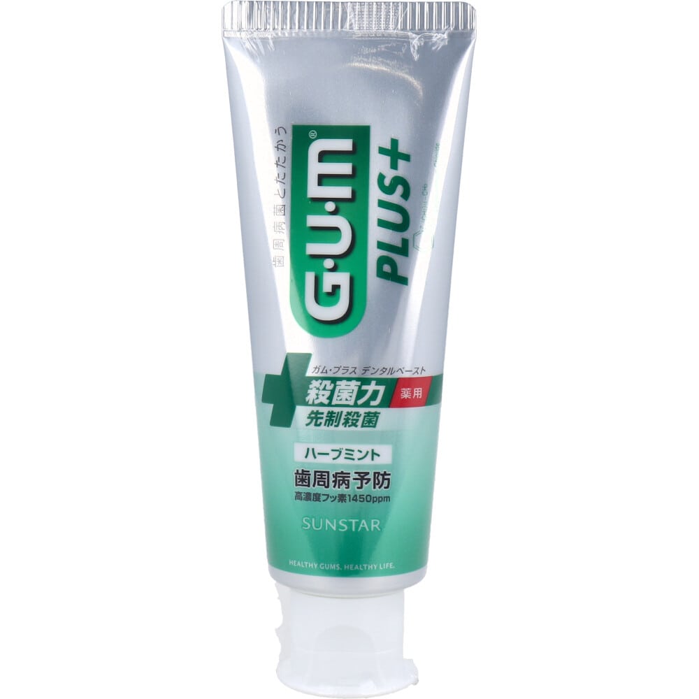 サンスター　GUM ガム・プラスデンタルペースト ハーブミント 120g　1個（ご注文単位1個）【直送品】