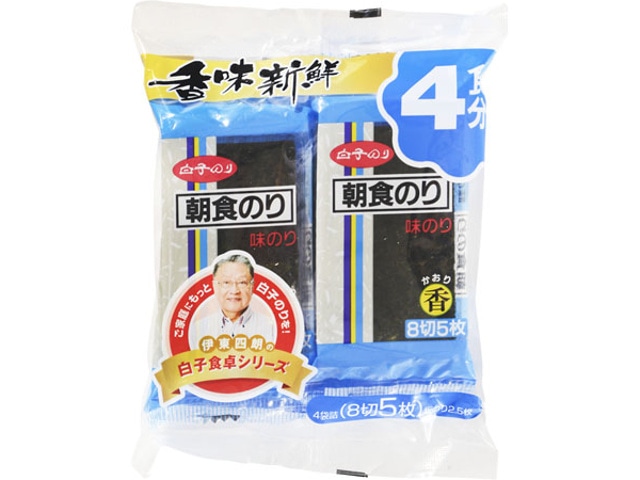 白子のり味朝食香8切5枚4袋※軽（ご注文単位10個）【直送品】