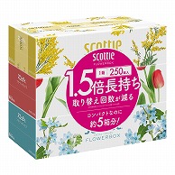 日本製紙クレシア スコッティ ティシュー フラワーボックス 250W 3個パック 1束