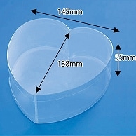 HEIKO 箱 クリスタルボックス スタンダードタイプ ハート型 ハート大 1個(ご注文単位5個)