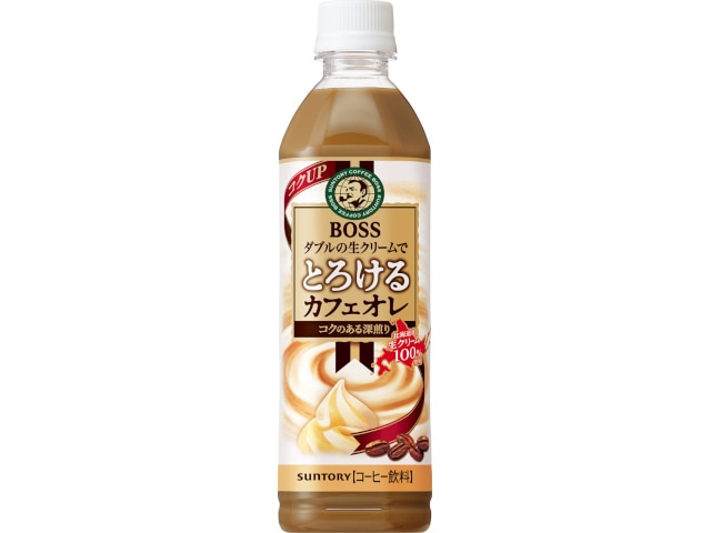 サントリーボスとろけるカフェオレペット500ml※軽（ご注文単位24個）【直送品】