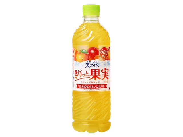 サントリー天然水オレンジ＆マンゴーペット600ml※軽（ご注文単位24個）【直送品】