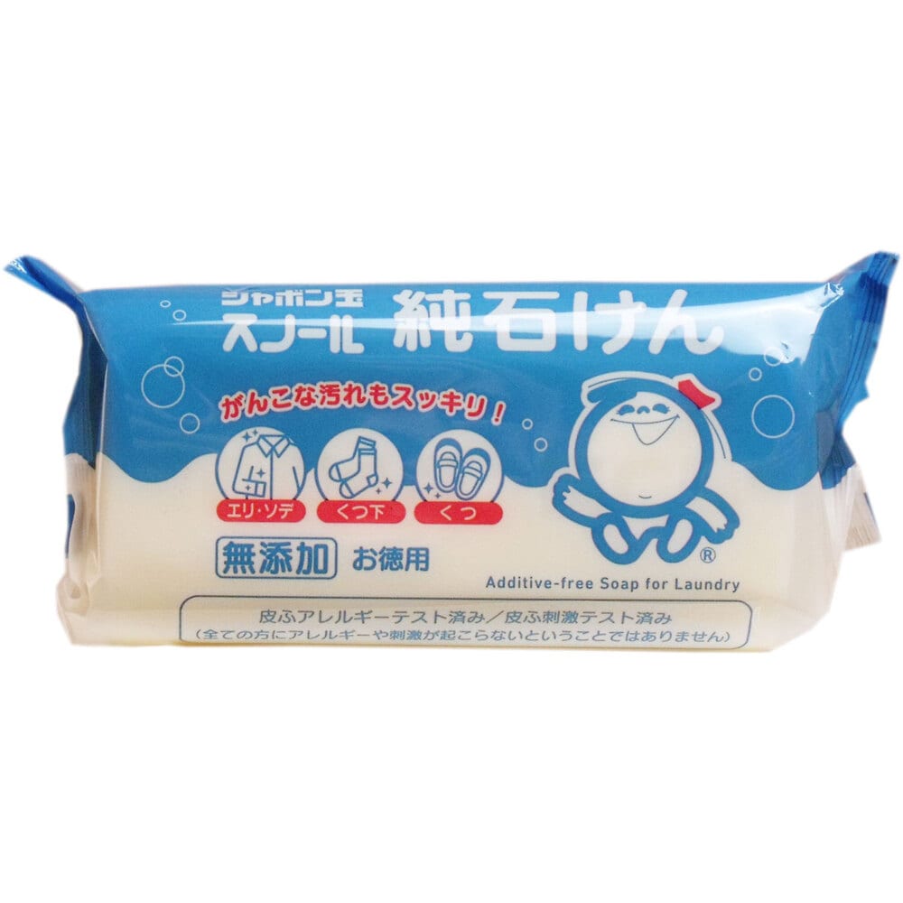 シャボン玉石けん　シャボン玉 スノール純石けん 無添加 お徳用 180g　1個（ご注文単位1個）【直送品】