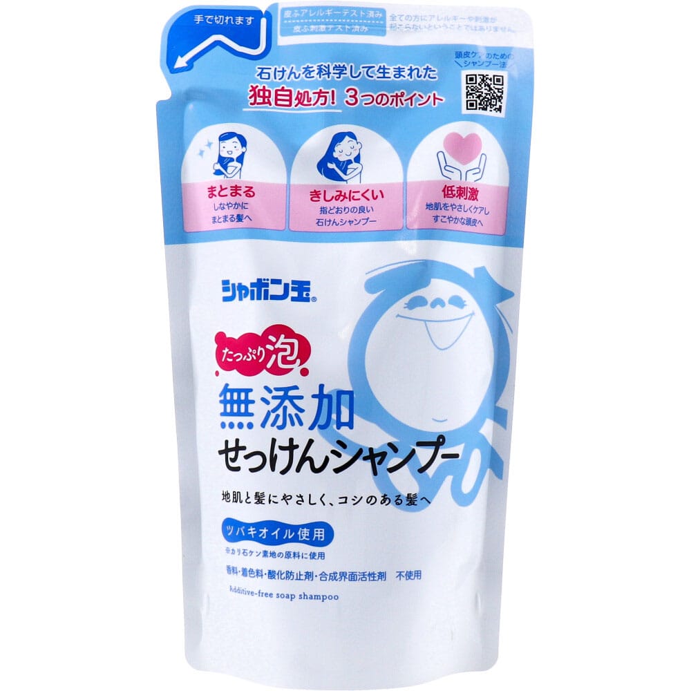 シャボン玉石けん　シャボン玉無添加せっけんシャンプー 泡タイプ 詰替用 420mL　1個（ご注文単位1個）【直送品】