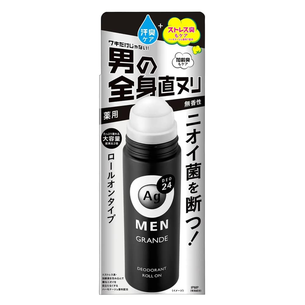 ファイントゥデイ　エージーデオ24メン メンズデオドラントロールオン グランデ 無香性 120mL　1個（ご注文単位1個）【直送品】