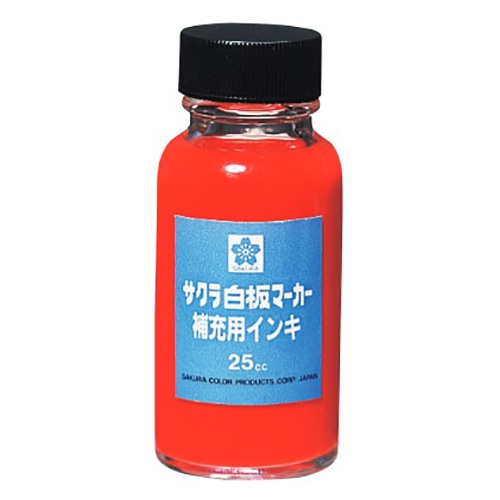 HWBK#19 ｱｶ 白板マーカー補充インキ25ml　赤 1個 (ご注文単位1個)【直送品】