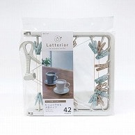 東和産業 Latterior ジャンボ角ハンガー 42P入 ブラウン 1個（ご注文単位20個）【直送品】