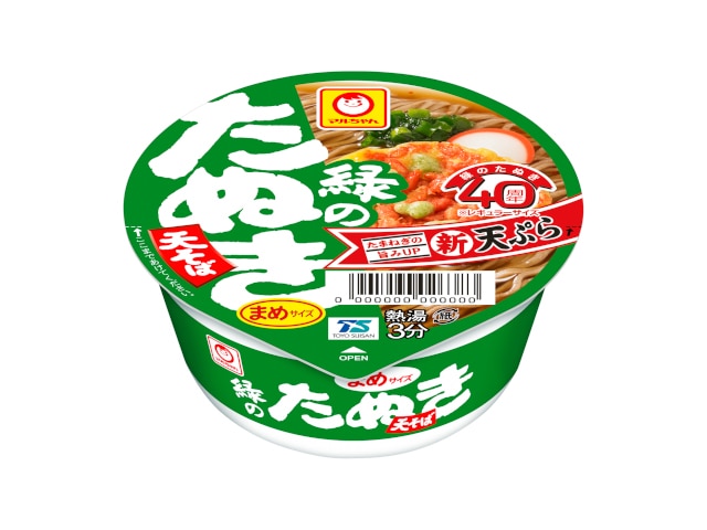 マルちゃん緑の豆たぬき天そば東カップ45g※軽（ご注文単位12個）【直送品】