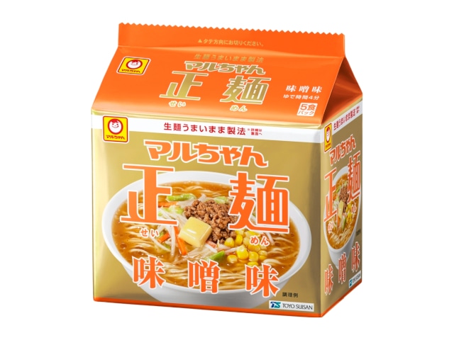 マルちゃんマルちゃん正麺味噌味5食パック108g※軽（ご注文単位6個）【直送品】