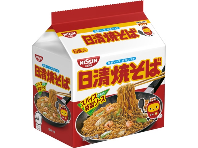 日清食品焼きそば100g5食 ※軽（ご注文単位6個）【直送品】