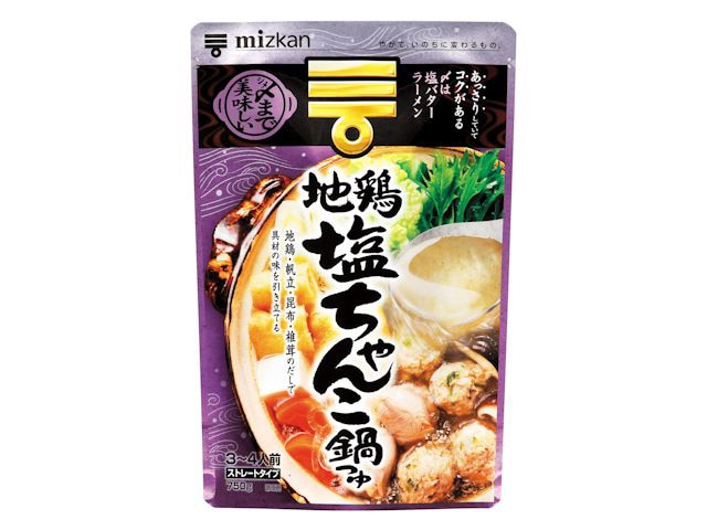 ミツカン美味しい地鶏塩ちゃんこ鍋つゆ750g※軽（ご注文単位12個）【直送品】