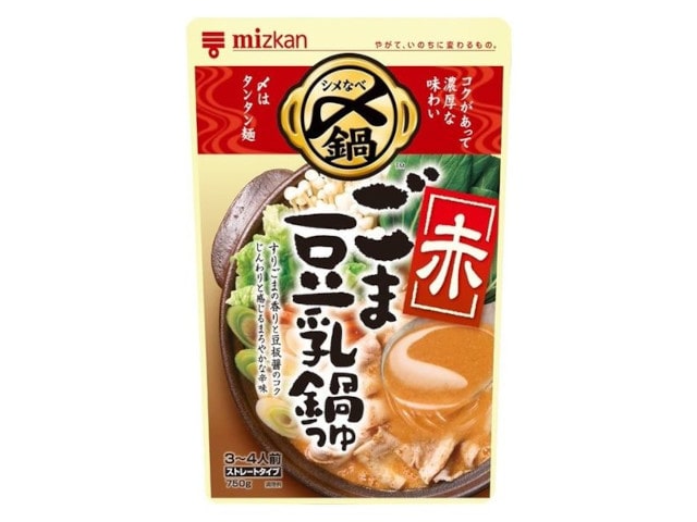 ミツカン〆まで美味しいごま豆乳鍋つゆ赤750g※軽（ご注文単位12個）【直送品】