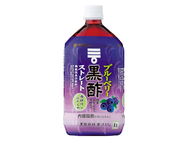 ミツカンブルーベリー黒酢ストレートペット1L※軽（ご注文単位12個）【直送品】