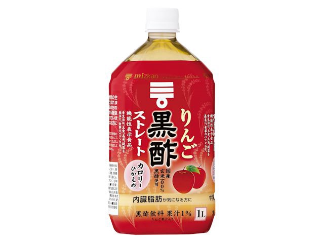 ミツカンりんご黒酢ストレート1L※軽（ご注文単位12個）【直送品】