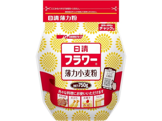 日清フーズフラワーチャック付750g※軽（ご注文単位15個）【直送品】