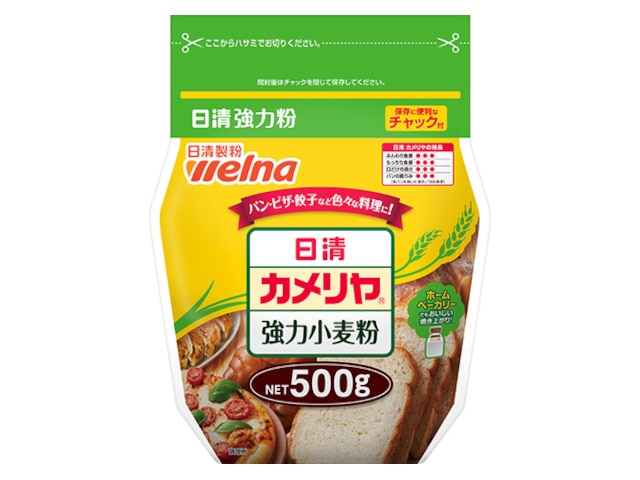 日清製粉ウェルナカメリヤチャック付500g※軽（ご注文単位12個）【直送品】