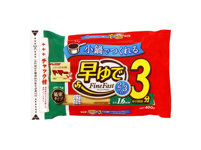 ママー早ゆでスパ2／31.6mm結束400g※軽（ご注文単位12個）【直送品】