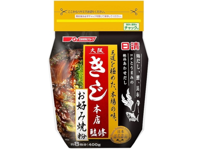 日清フーズ大阪きじ本店監修お好み焼粉400g※軽（ご注文単位12個）【直送品】