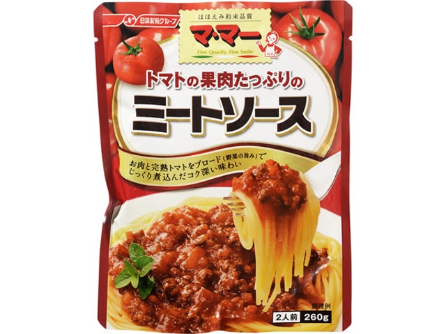 ママートマトの果肉たっぷりのミートソース260g※軽（ご注文単位6個）【直送品】