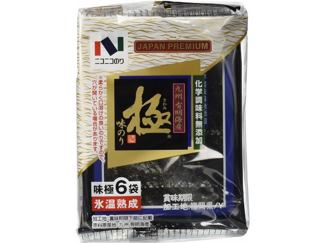 ニコニコのり味極6袋※軽（ご注文単位20個）【直送品】