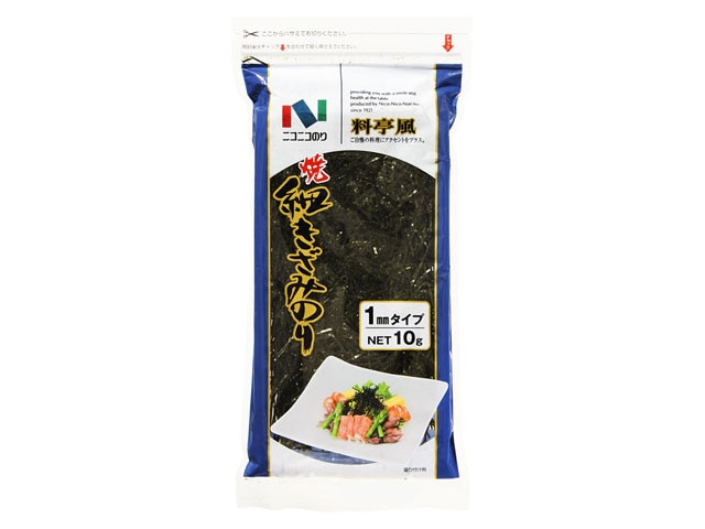 ニコニコのり焼細きざみのり10g※軽（ご注文単位10個）【直送品】