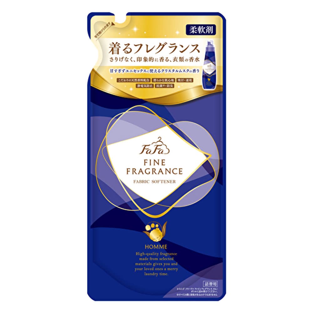 NSファーファ・ジャパン　ファインフレグランス オム 柔軟剤 詰替用 500mL　1個（ご注文単位1個）【直送品】