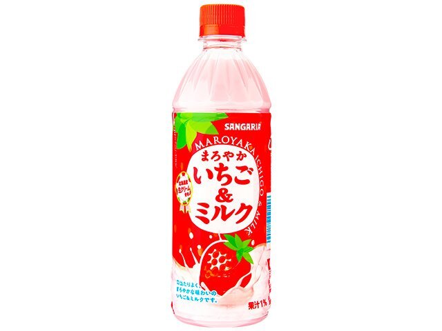 サンガリアまろやかいちご＆ミルクペット500ml※軽（ご注文単位24個）【直送品】