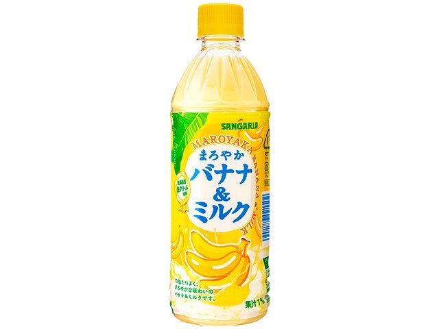 サンガリアまろやかバナナ＆ミルク500ml※軽（ご注文単位24個）【直送品】