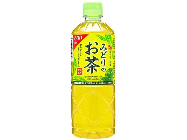 サンガリアみどりのお茶ペット600ml※軽（ご注文単位24個）【直送品】