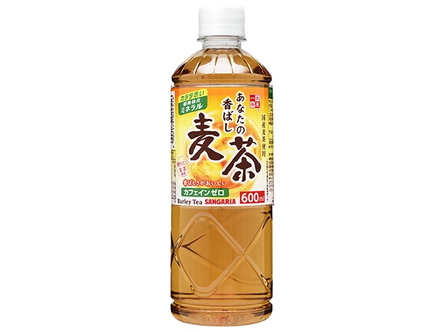 サンガリアあなたの香ばし麦茶ペット600ml※軽（ご注文単位24個）【直送品】