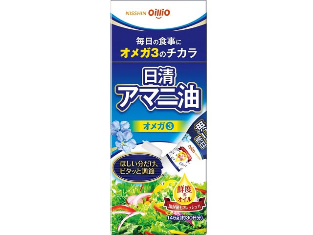 日清オイリオアマニ油フレッシュキープボトル145g※軽（ご注文単位12個）【直送品】