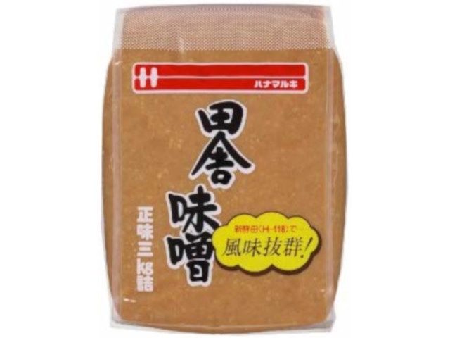 ハナマルキ田舎味噌3Kg※軽（ご注文単位4個）【直送品】