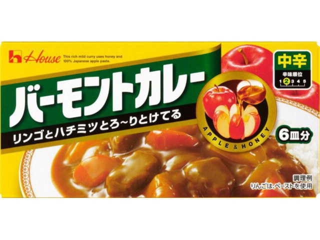 ハウスバーモントカレー中辛115g※軽（ご注文単位10個）【直送品】