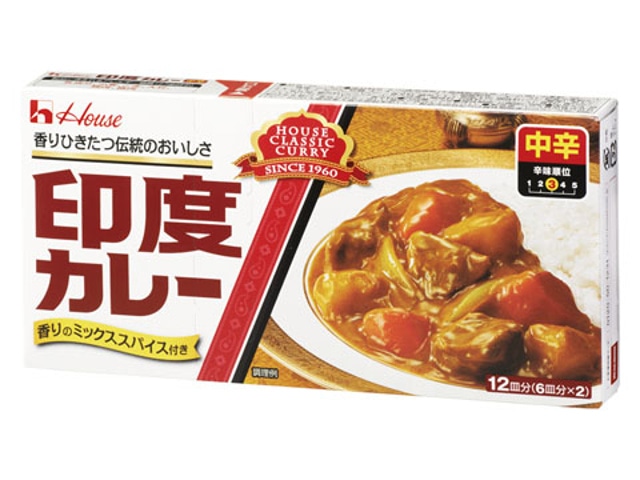 ハウス印度カレー中辛230g※軽（ご注文単位10個）【直送品】