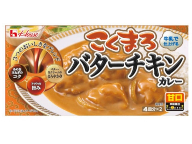 ハウスこくまろバターチキンカレー148g※軽（ご注文単位10個）【直送品】