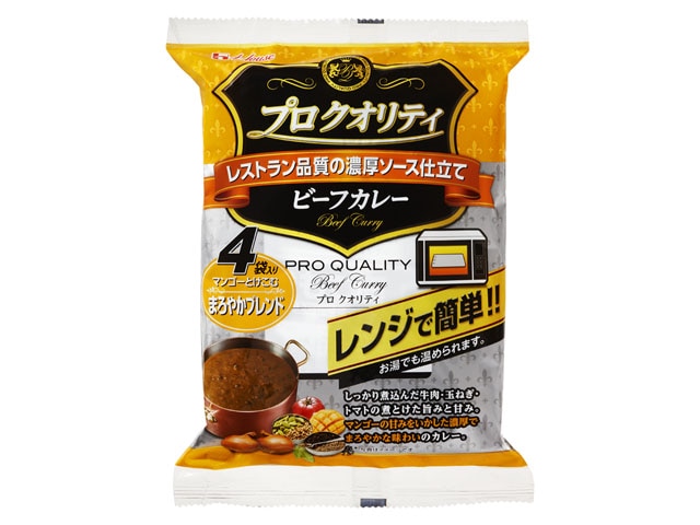 ハウスプロクオリティビーフカレーまろやかブレンド170g4袋 ※軽（ご注文単位6個）【直送品】