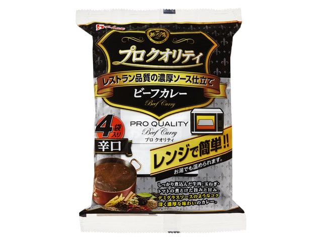 ハウス食品プロクオリティビーフカレー辛口170g4袋 ※軽（ご注文単位6個）【直送品】