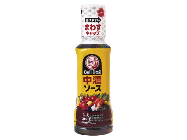 ブルドックソース中濃ソース200ml※軽（ご注文単位10個）【直送品】