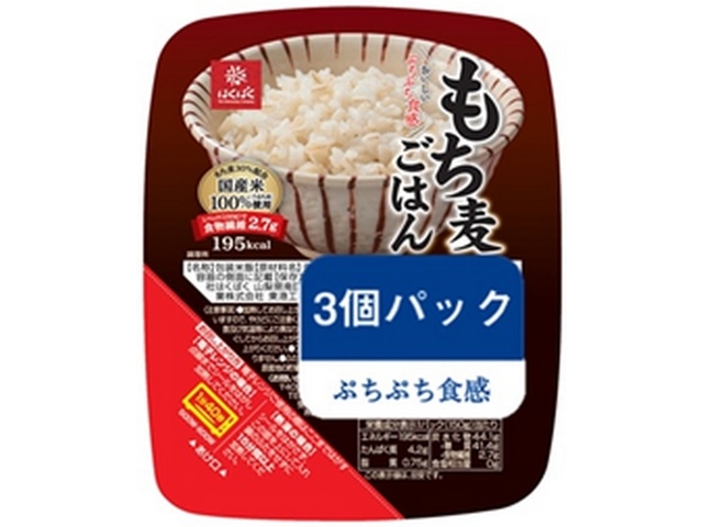 はくばくもち麦ごはん無菌パック3個パック150g※軽（ご注文単位12個）【直送品】