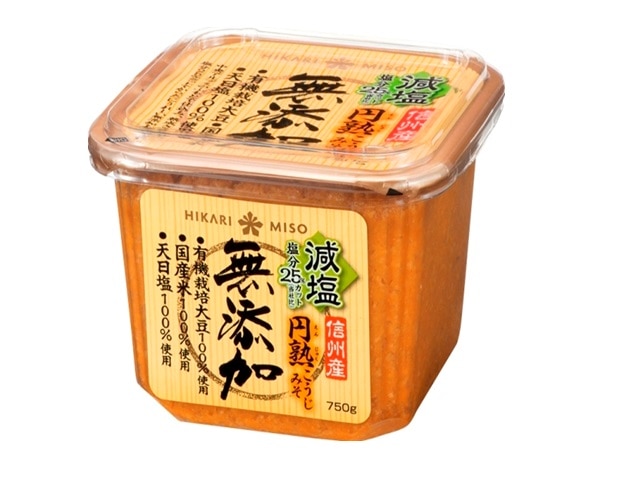 ひかり味噌無添加円熟こうじみそ減塩750g※軽（ご注文単位8個）【直送品】