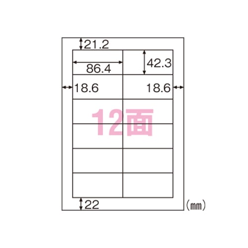 FSCGB881 環境に配慮したタック　12面四辺余白 1パック (ご注文単位1パック)【直送品】