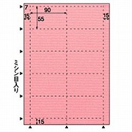 ヒサゴ クラッポドロップ 名刺 100枚 (A4サイズ 10面×10シート) チェリー QP002S  チェリー QP002S QP002S 1個（ご注文単位1個）【直送品】