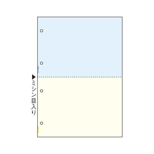 BPC2011 A4ノーカーボンカラー2面　4穴 1冊 (ご注文単位1冊)【直送品】