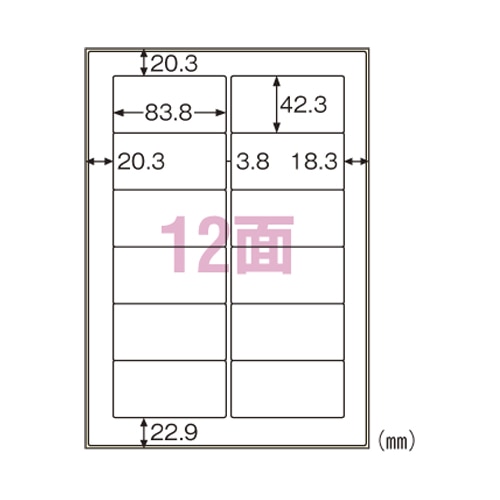 KLP861S 屋外用ラベル　A4　12面 1冊 (ご注文単位1冊)【直送品】