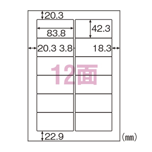 ELM007S エコノミーラベル12面 1袋 (ご注文単位1袋)【直送品】