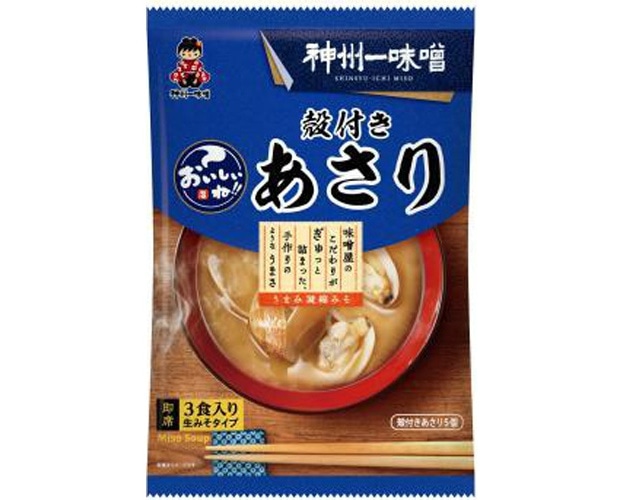 神州一味噌おいしいね！！殻付きあさり汁3食※軽（ご注文単位12個）【直送品】