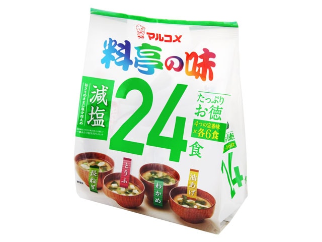 マルコメたっぷりお徳料亭の味減塩24食396g※軽（ご注文単位6個）【直送品】