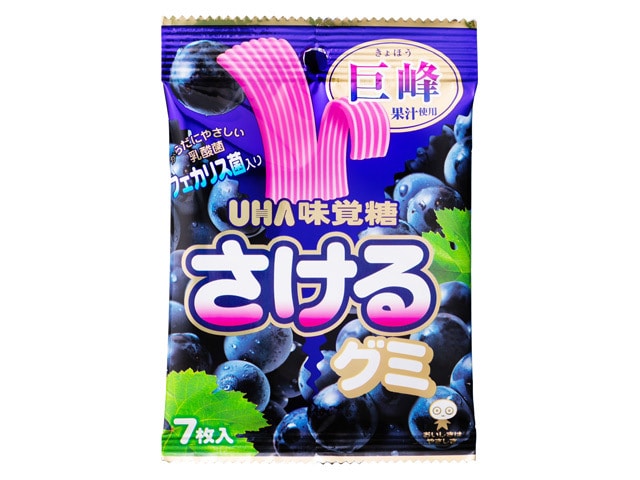 UHA味覚糖さけるグミグレープ7枚※軽（ご注文単位10個）【直送品】