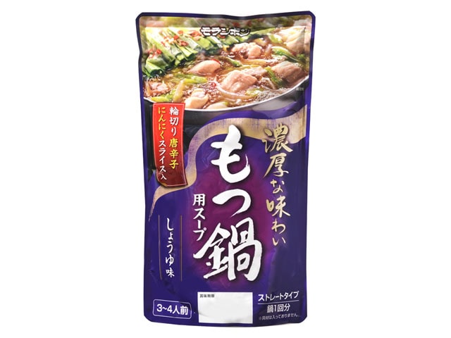 モランボンもつ鍋用スープ醤油味750g※軽（ご注文単位10個）【直送品】